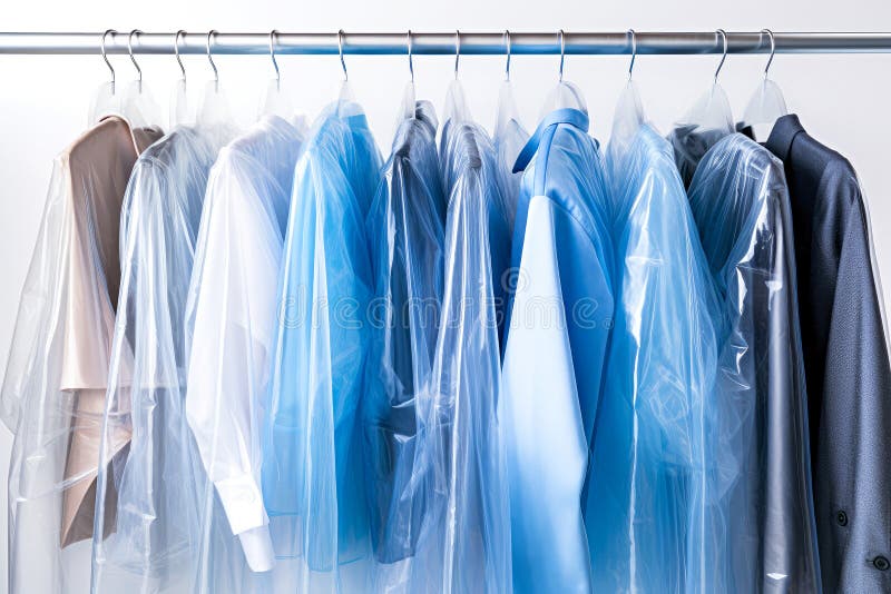 Professional dry cleaning service environment